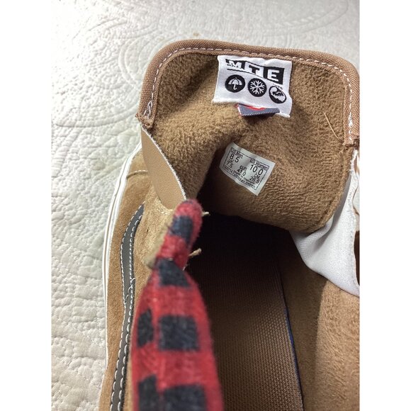 Vans MTE Brown Suede High-Top Sneakers*Plaid Lining*UltraCush Tech*Men 8.5*EUC - Picture 12 of 13